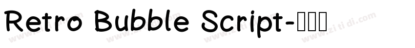 Retro Bubble Script字体转换